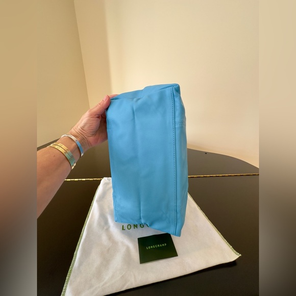 NWOT Luxury Preppy Travel RARE LONGCHAMP Le Pliage Leather Medium Tote/Crossbody - Picture 10 of 17